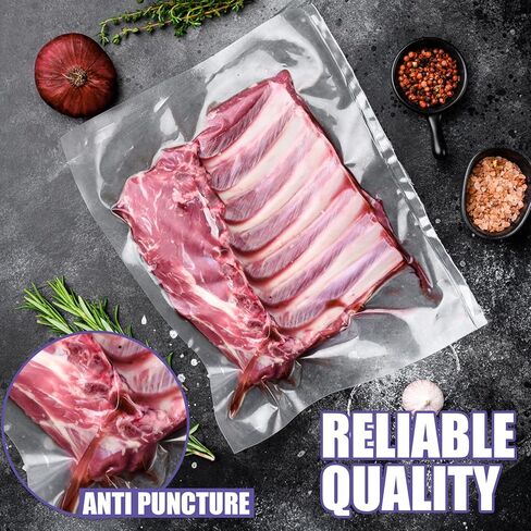 CAREGY Vacuum Sealer Bags 200 Quart 8" x 12" with BPA Free for Food Storage Meal Prep or Sous Vide in Kuwait