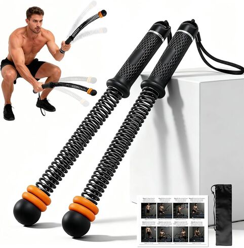 Ropeless Battle Ropes for Home Gym, Weighted Cordless Battle Rope with Adjustable Weights & Anti-Slip Handles, Portable Workout Rope for Strength Training, Anaerobic & Full Body Exercise in Saudi Arabia
