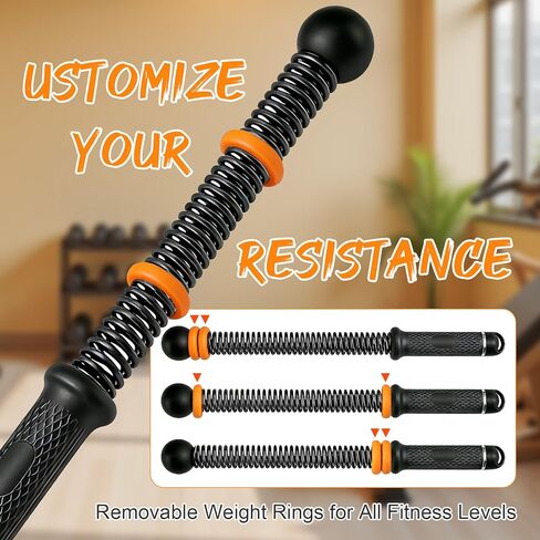 Ropeless Battle Ropes for Home Gym, Weighted Cordless Battle Rope with Adjustable Weights & Anti-Slip Handles, Portable Workout Rope for Strength Training, Anaerobic & Full Body Exercise in Saudi Arabia