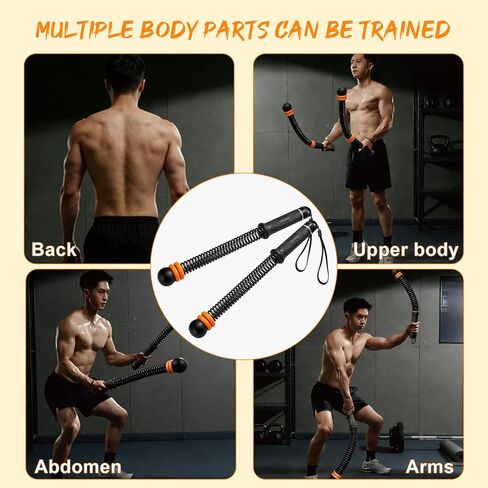 Ropeless Battle Ropes for Home Gym, Weighted Cordless Battle Rope with Adjustable Weights & Anti-Slip Handles, Portable Workout Rope for Strength Training, Anaerobic & Full Body Exercise in Saudi Arabia