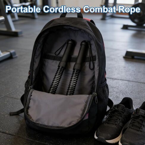 قطعتان من حبال المعركة الموزونة بدون حبال لصالة الألعاب الرياضية المنزلية، حبال المعركة اللاسلكية الثقيلة للرجال والنساء، معدات تمرين محمولة لبناء القوة، HIIT، SOGA para Ejercicios in Kuwait