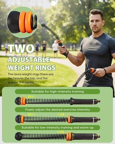 Saker Ropeless Battle Ropes Cordless Workout Rope, Adjustable Weighted Inertia Training Equipment, Portable Battle Rope Alternative for HIIT Strength Cardio, Quiet Home Gym Fitness Equipment in Saudi Arabia