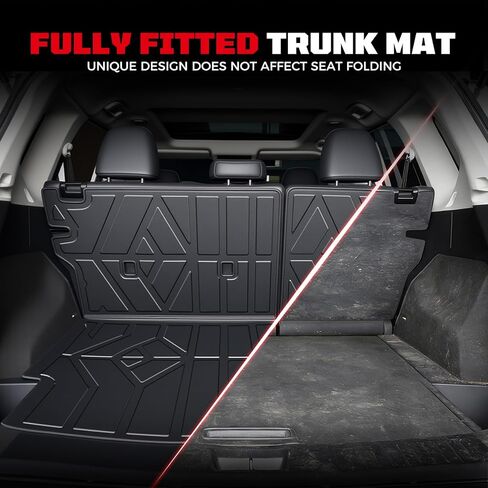 Car Floor Mats for Nissan Rogue 2021 2022 2023 2024 Accessories,TPE All Weather Protection Floor Mats, Custom Fit 1st&2nd Row Car Floor Liners Set,Heavy Duty Accessories,Black in Kuwait