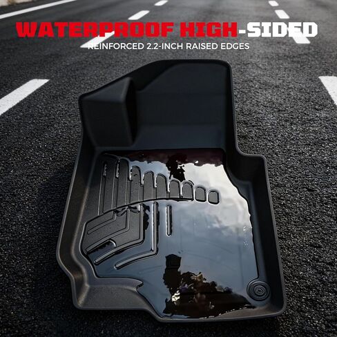 Car Floor Mats for Nissan Rogue 2021 2022 2023 2024 Accessories,TPE All Weather Protection Floor Mats, Custom Fit 1st&2nd Row Car Floor Liners Set,Heavy Duty Accessories,Black in Kuwait