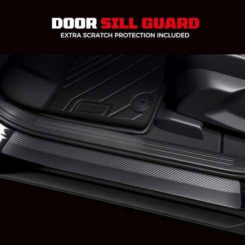 Car Floor Mats for Nissan Rogue 2021 2022 2023 2024 Accessories,TPE All Weather Protection Floor Mats, Custom Fit 1st&2nd Row Car Floor Liners Set,Heavy Duty Accessories,Black in Kuwait