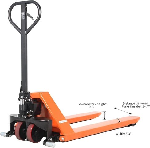 T Tory Carrier Scissor Pallet Jack, High Lift Truck, 45 x 27 Forks, 2200 lbs Cap. 31.5" Lifting Height Manual Trucks for Open Bottom Pallets in Kuwait