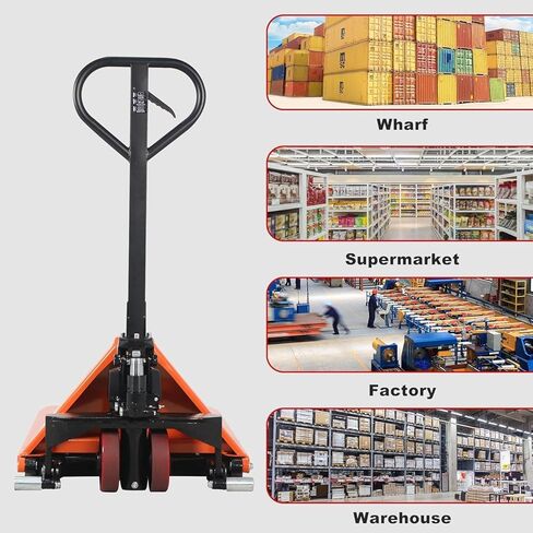 T Tory Carrier Scissor Pallet Jack, High Lift Truck, 45 x 27 Forks, 2200 lbs Cap. 31.5" Lifting Height Manual Trucks for Open Bottom Pallets in Kuwait