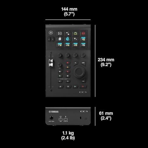 Yamaha CC1 USB Controller for Elgato Stream Deck system and DAWs, 12 Assignmable LCD Keys, Motorized Fader, AI knob, Full transport Section, Foot Controller Input CC1 in Saudi Arabia