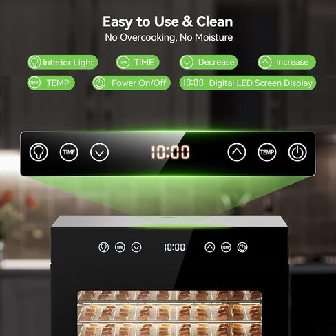 1 × صينية من الفولاذ المقاوم للصدأ لآلة تجفيف الطعام FD-1008A ، 850W ، 167 درجة فهرنهايت التحكم في درجة الحرارة وجهاز توقيت 48 ساعة ، مجفف الطعام (لا يوجد آلة) in Kuwait