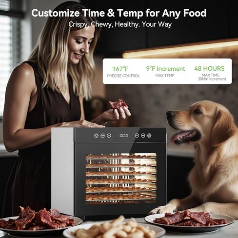 1 × صينية من الفولاذ المقاوم للصدأ لآلة تجفيف الطعام FD-1008A ، 850W ، 167 درجة فهرنهايت التحكم في درجة الحرارة وجهاز توقيت 48 ساعة ، مجفف الطعام (لا يوجد آلة) in Kuwait