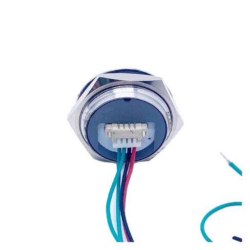 1PCS 19/22/25/30mm Ultra Short LED Light Metal Push Button Switch with Wire 3-6V 12-24V Momentary Reset Waterproof Stainless Steel(Red Power,12-24V,25mm-Balck Shell) in Kuwait