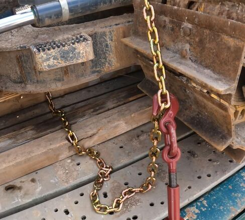 Mytee Products 3/8" Grade 70 Chain and Binder Kit | Includes (4) 3/8" - 1/2" Ratchet Load Binder & (4) 3/8" x 20' G70 Transport Chain w/Grab Hooks | 6600 lbs WLL for Flatbed Truck Trailer Tie Down in Saudi Arabia