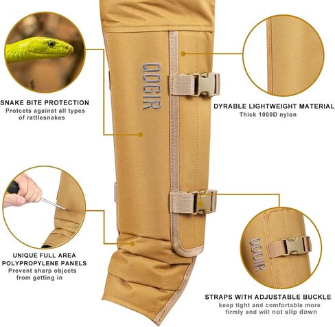 Snake Guard Snake Chaps, Superior Snake Bite Protection Gear, Waterproof Snake Gaiters for Hunting in Saudi Arabia