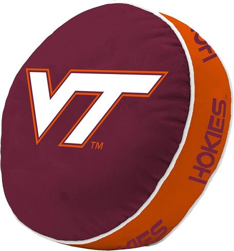 Logo Brands NCAA Virginia Tech Hokies Puff Pillow – Plush, Soft, Stretchy with Team Color Design in Saudi Arabia