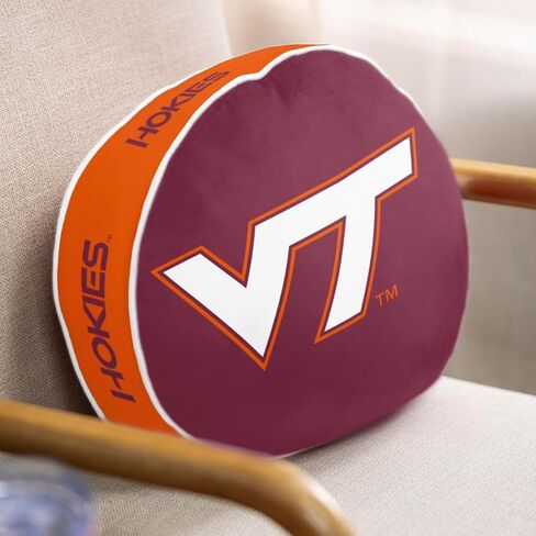 Logo Brands NCAA Virginia Tech Hokies Puff Pillow – Plush, Soft, Stretchy with Team Color Design in Saudi Arabia