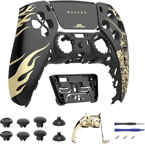 Touchpad Front Shell Compatible with PS5 Controller BDM-010 020 030 040 050, Replacement Faceplate Custom Touch Pad Cover Set and Decorative Trim Shell with Thumbsticks Kits for PS5 Controller in Kuwait