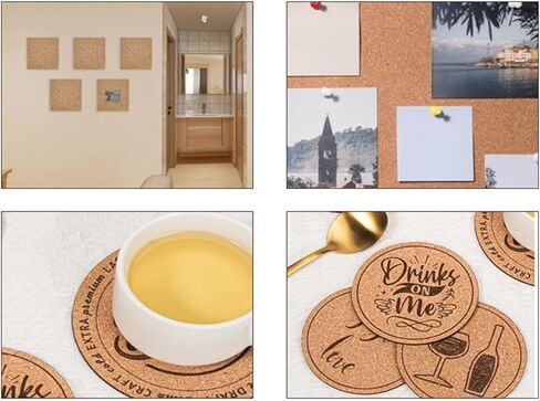 4Pcs Thick Cork Panel 300X300mm Slices Craft Carving for H2D 300X300mm Printer Office Home Accessories Multipurpose Sheets for Furniture Padding in Saudi Arabia
