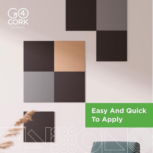 لفة فلين كبيرة من Go4Cork Home - مقاس 19.7 بوصة × 16.4 بوصة وبلاط فلين مربع - 8.5 بوصة × 8.5 بوصة، عبوة من 4 قطع in Kuwait