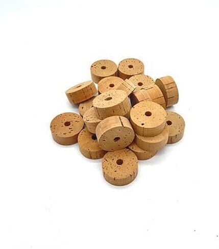 Cork Rings for Rod Building, 1.25" x 0.5" with 6mm Bore, 25 Pieces, for Fishing Rod Building and Repair, Fly, Spinning, Surf, Pier, Boat Fishing. in Saudi Arabia