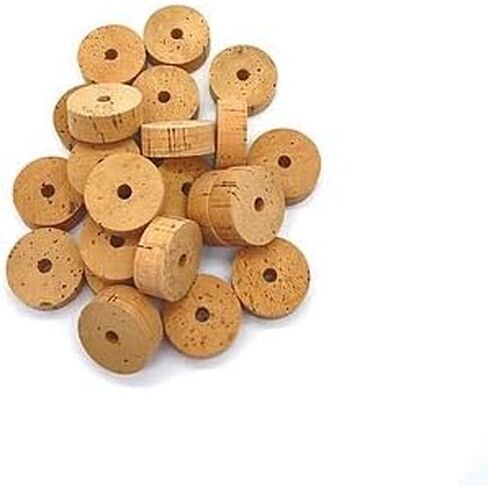 Cork Rings for Rod Building, 1.25" x 0.5" with 6mm Bore, 25 Pieces, for Fishing Rod Building and Repair, Fly, Spinning, Surf, Pier, Boat Fishing. in Saudi Arabia