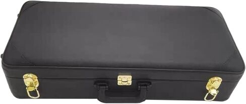 Wind Instrument Case Carry Case Lightweight with Clasp Lock Musical Instrument Accessory Rectangle Faux Leather Storage Bag, for Tenor Sax in Kuwait