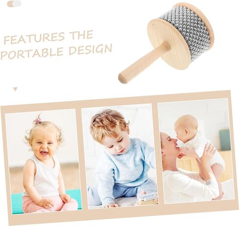 Toyvian 2a Cabasa Handheld Musical Instrument Wooden Percussion Tool for Personal Practice and School Teaching Beginner-friendly Design for Music Education in Saudi Arabia