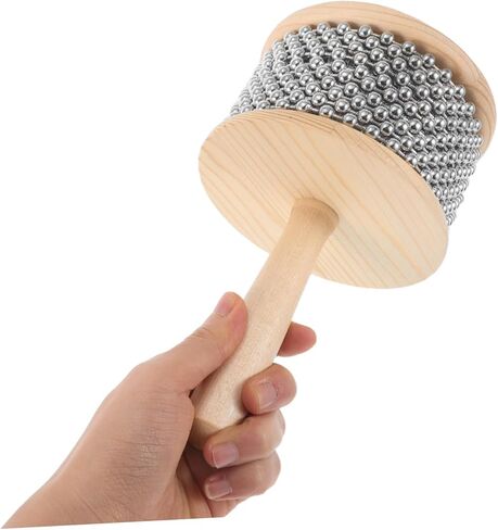Toyvian 2a Cabasa Handheld Musical Instrument Wooden Percussion Tool for Personal Practice and School Teaching Beginner-friendly Design for Music Education in Saudi Arabia
