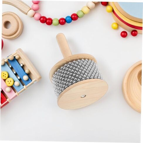 Toyvian 2a Cabasa Handheld Musical Instrument Wooden Percussion Tool for Personal Practice and School Teaching Beginner-friendly Design for Music Education in Saudi Arabia