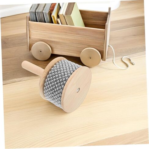 Toyvian 2a Cabasa Handheld Musical Instrument Wooden Percussion Tool for Personal Practice and School Teaching Beginner-friendly Design for Music Education in Saudi Arabia