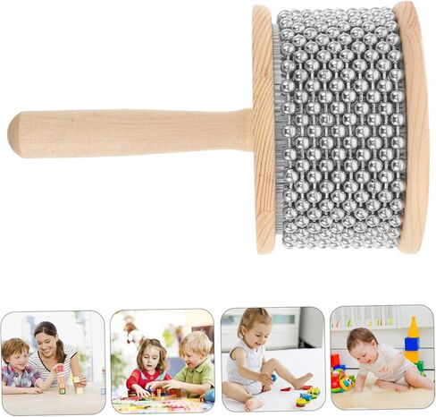 Toyvian 2a Cabasa Handheld Musical Instrument Wooden Percussion Tool for Personal Practice and School Teaching Beginner-friendly Design for Music Education in Saudi Arabia