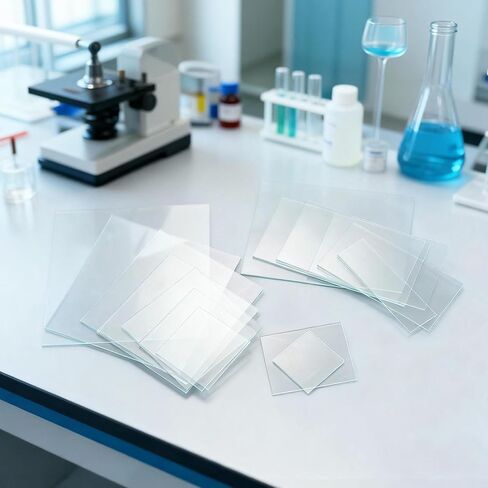 لوحة خطوط زجاجية مقاس 30x30 مم من باتيكل، 6 قطع شرائح زجاجية للمختبر شرائح زجاجية بصرية شفافة شرائح زجاجية شفافة وحواف ناعمة وشفافة عالية وسمك موحد in Saudi Arabia