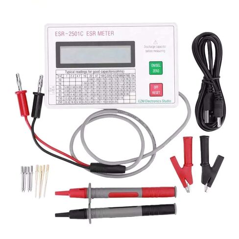 ESR-2501C مكثف رقمي ESR DCR اختبار 0 إلى 25Ω دقة عالية قياس تيار مستمر تعديل تلقائي صفر إيقاف ذكي in Kuwait