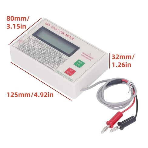 ESR-2501C مكثف رقمي ESR DCR اختبار 0 إلى 25Ω دقة عالية قياس تيار مستمر تعديل تلقائي صفر إيقاف ذكي in Kuwait