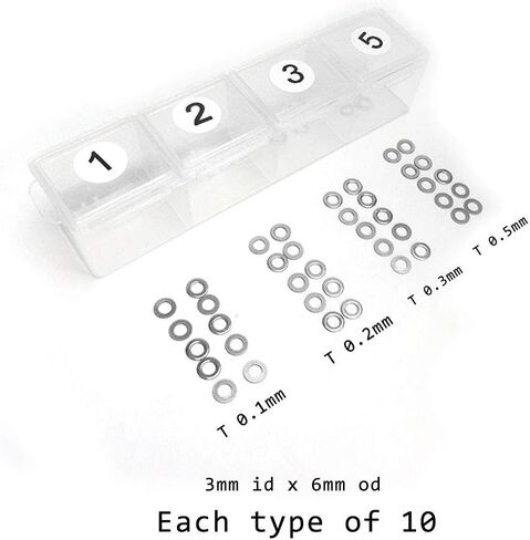 Shim Kit 40 Pieces of Box-Packed for AEG Airsoft Gun Gearboxes Stainless Steel in Kuwait