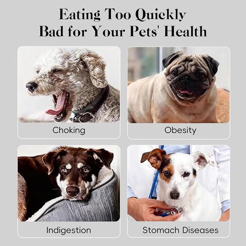 وعاء الكلب البطيء للكلاب الكبيرة - وعاء ألغاز تفاعلي غير متين غير متين ، ونظيفة سهلة لمنع الانتفاخ والإفراط في تناول الطعام ، خالية من BPA بنسبة 100 ٪ (أصفر) in Kuwait