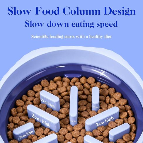وعاء الكلب البطيء للكلاب الكبيرة - وعاء ألغاز تفاعلي غير متين غير متين ، ونظيفة سهلة لمنع الانتفاخ والإفراط في تناول الطعام ، خالية من BPA بنسبة 100 ٪ (أصفر) in Kuwait