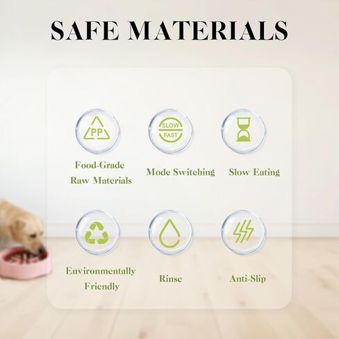 وعاء الكلب البطيء للكلاب الكبيرة - وعاء ألغاز تفاعلي غير متين غير متين ، ونظيفة سهلة لمنع الانتفاخ والإفراط في تناول الطعام ، خالية من BPA بنسبة 100 ٪ (أصفر) in Kuwait