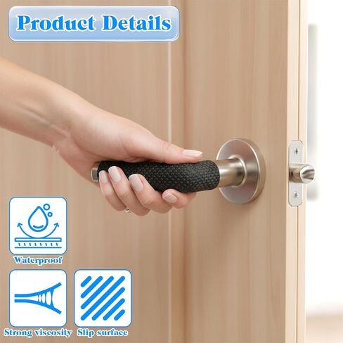 1 Rolls Rubber Grip Tape, 0.8In x 16Ft Ultra Strong Waterproof Anti Slip Tape, Non Slip Step Strips Tapes, Making Handles or Contact Surfaces Safer with Enhanced Grip and Comfort (Black) in Saudi Arabia