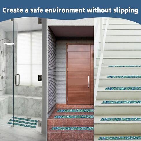Waterproof Tape for Pools, 4" x15FT Heavy Duty Anti Slip Stair Treads Outdoor Tape Non-Slip Rubber Grip Tape Shower Strips Slip Resistant Tape Traction Tape for Stairs Showers Bathroom Trails in Saudi Arabia