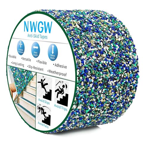 Waterproof Tape for Pools, 4" x15FT Heavy Duty Anti Slip Stair Treads Outdoor Tape Non-Slip Rubber Grip Tape Shower Strips Slip Resistant Tape Traction Tape for Stairs Showers Bathroom Trails in Saudi Arabia
