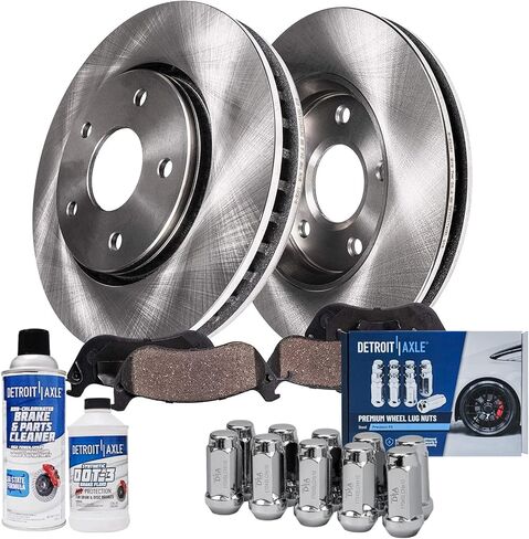 Detroit Axle - Brake Kit for 2005-2020 Chrysler 300, 2009-2020 Dodge Challenger Disc Brake Rotors Ceramic Brakes Pads Replacement : 12.60'' inch Front & Rear Rotors in Saudi Arabia