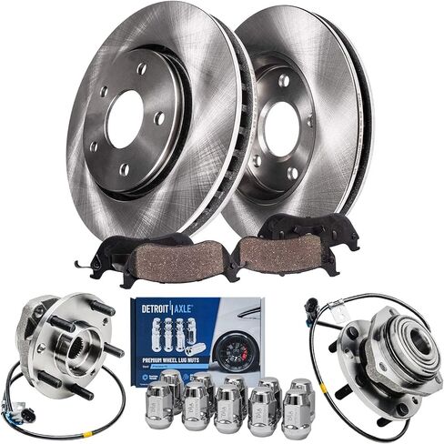 Detroit Axle - Brake Kit for 2005-2020 Chrysler 300, 2009-2020 Dodge Challenger Disc Brake Rotors Ceramic Brakes Pads Replacement : 12.60'' inch Front & Rear Rotors in Saudi Arabia