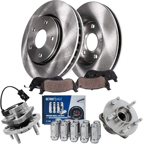 Detroit Axle - Brake Kit for 2005-2020 Chrysler 300, 2009-2020 Dodge Challenger Disc Brake Rotors Ceramic Brakes Pads Replacement : 12.60'' inch Front & Rear Rotors in Saudi Arabia