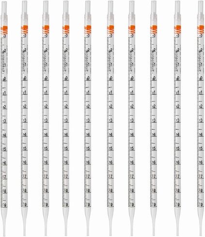 SPDS-10-10 Serological Pipette, 10ml Capacity by 0.1ml, Plastic, Sterile, Color Coded. Pack of 10. in Saudi Arabia
