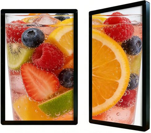 لافتات رقمية تجارية وشاشة إعلانية رفيعة للغاية، شاشة IPS LCD بدقة 1920 × 1080، سهلة الإعداد، مدخل USB HDMI، مع إمكانية النشر عن بعد - 23.8 بوصة in Kuwait