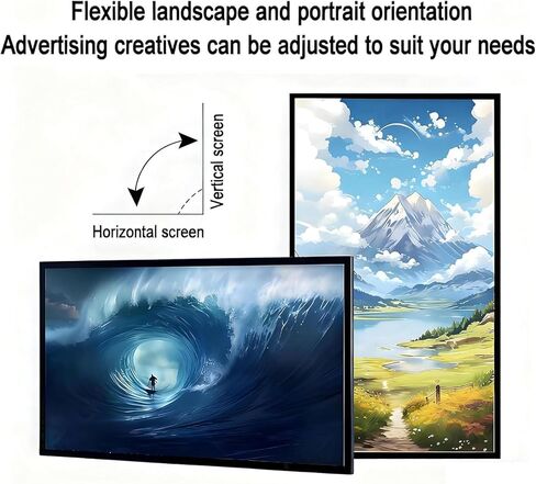 كشك الإعلانات الرقمية ومشغل الوسائط، شاشة عرض LCD، HDMI/USB/WiFi، تبديل صورة المناظر الطبيعية، شاشة ذكية مقسمة تعمل باللمس مقاس 13.3 بوصة in Kuwait