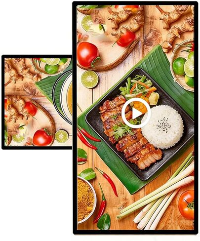 Ultra-Thin Suspended LED Commercial Display, 1920 * 1080 HD Digital Billboard, 2GB+16GB, WiFi/HDMI/USB Supported, Smart Split Screen for Business Advertising Touch-18.5" in Kuwait