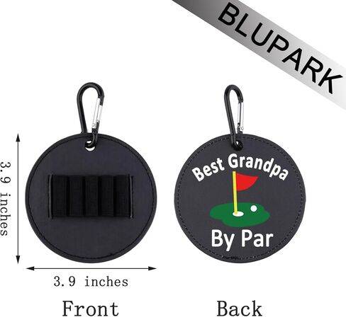 Best Grandpa by Par Leather Golf Tees Holder Golf Tee Tag for Grandfather in Saudi Arabia