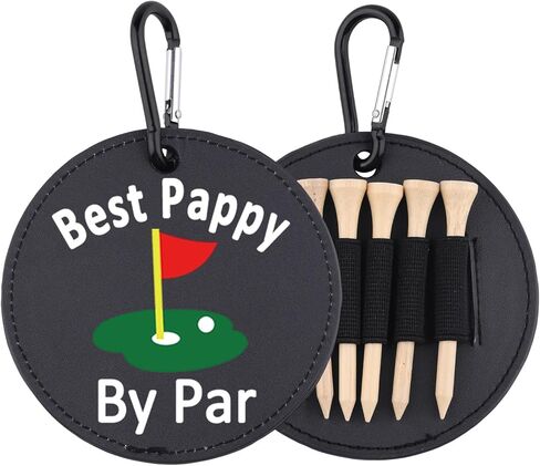 Best Pappy by Par Leather Golf Tees Holder Funny Golf Tee Tag for Dad Papa in Saudi Arabia