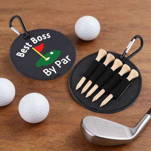 Best Boss by Par Leather Golf Tees Holder Funny Golf Tee Tag Golf Tee Dispenser Gift for Boss in Saudi Arabia